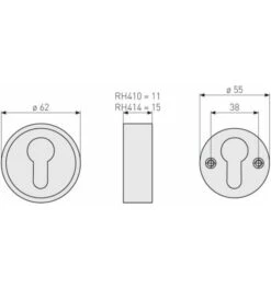 ABUS Schutzrosette RH410 F2 CL/DFNLI -Burgs Tienda abdeckung schutzbeschlag einzelteile 1586421 czm 1