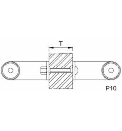 KWS 8A10 Paarbefestigung P 10-M6 F.WS, Für Glas