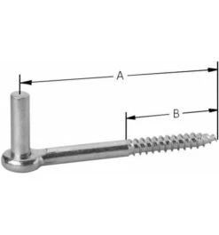 Pollmann Einschraub-Haken D16 X160 Mm Hell Verz.