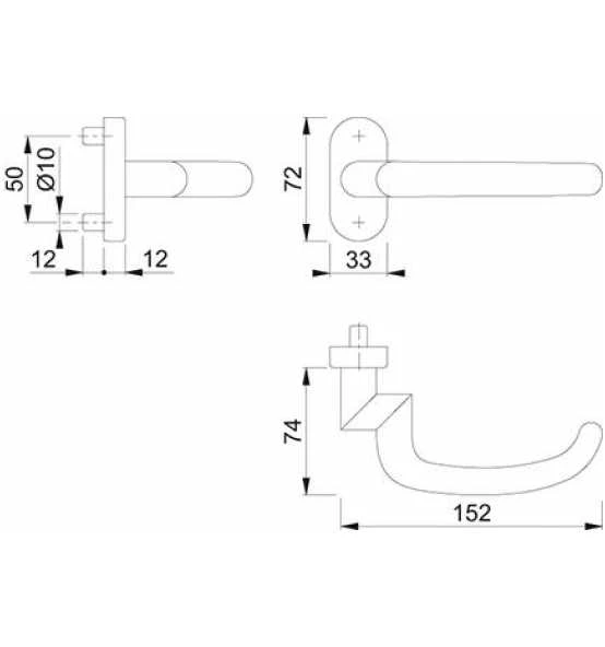 Hoppe FS-PT-Ros.-Garnitur O. Schl. Ros FS-E1301GF2/55 HG, F69 2 Hoppe FS-PT-Ros.-Garnitur O. Schl. Ros FS-E1301GF2/55 HG, F69 – Bild 2