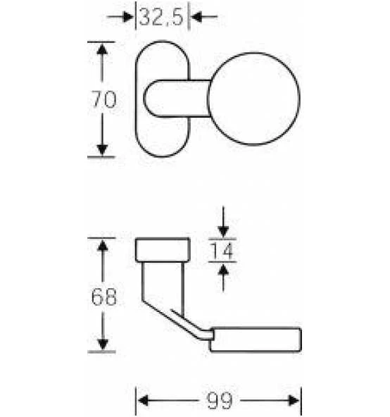 FSB PT-Knopf, Randhöhe 14 Mm DL-R, Edelstahl, Mod. 854, Matt Edelstahl, Auf Rosette 2 FSB PT-Knopf, Randhöhe 14 Mm DL-R, Edelstahl, Mod. 854, Matt Edelstahl, Auf Rosette – Bild 2