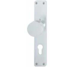 Hoppe ZT-Knopflangschild, PZ, E72, RH7, ALU, F.Stiftv., 58/202, Knopf Fest Auf Langsch., F1