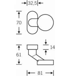 FSB PT-Knopf, Randhöhe 14 Mm DL-R, Edelstahl, Mod. 809, Matt Edelstahl, Auf Rosette -Burgs Tienda knopf knopf griffschild tuerwechselgarnitur einzelteile 117277 czm