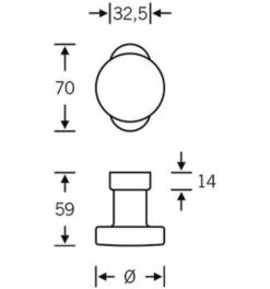 FSB PT-Knopf, Vierkantstift 8 Mm, Randhöhe 14 Mm, DL-R, Aluminium, Mod. 829, Elox. F1 -Burgs Tienda knopf knopf griffschild tuerwechselgarnitur einzelteile 117281 czm