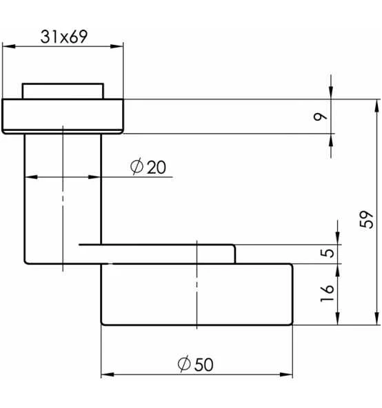 OGRO Profiltürknopf 3020A/6620 ER Li.zgd.Material VA ER Fest 2 OGRO Profiltürknopf 3020A/6620 ER Li.zgd.Material VA ER Fest – Bild 2