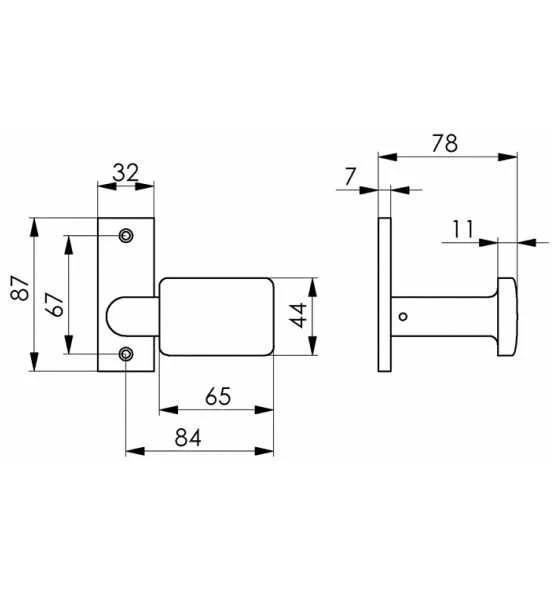 AMF Türknopf 485 LM F1/naturf.gekr.ktg.fest B.65mm H.44mm 2 AMF Türknopf 485 LM F1/naturf.gekr.ktg.fest B.65mm H.44mm – Bild 2