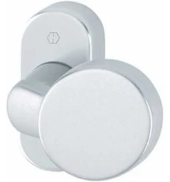 Hoppe FH-Knopfrosette, RH12, ALU, FS-58G/55, Knopf Fest A. Rosette, Oval, Verd.verschr., F1