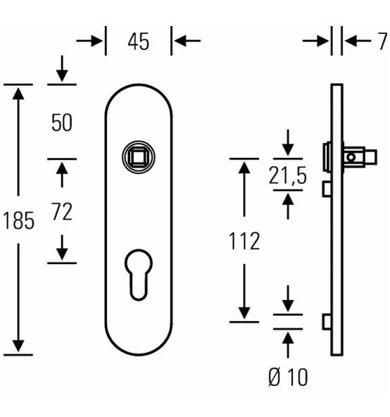 FSB Kurzschild 12 1451 Alu.0105 PZ Einzeln 2 FSB Kurzschild 12 1451 Alu.0105 PZ Einzeln - Image 2