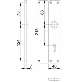 Hoppe Langschildpaar 202SP F4/bronzef.F4 SK/OL 78mm -Burgs Tienda langschild 1535205 czm