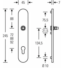 FSB Langschild 12 1418 F.matt 6204 R-WC PA 78mm 3 FSB Langschild 12 1418 F.matt 6204 R-WC PA 78mm -Burgs Tienda langschild 1536188 czm 4