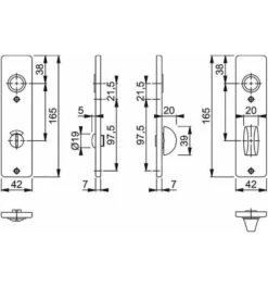 Hoppe Schildpaar 202SP, F2 RWSK/OL-78 40 9999 -Burgs Tienda langschild 562947 czm 2