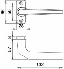 EDI Profiltürdrückerlochteil 3314/0000 Alu.F1 Ktg.8mm Gekr. -Burgs Tienda loch oder stiftteil anti panikbeschlag einzelteile 1535333 czm