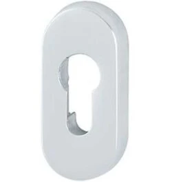 Hoppe FH-Schlüsselrosette, PZ, ER, FS-E55S, Amsterdam, Oval, Verd. Verschr. Ohne Stützn, F69