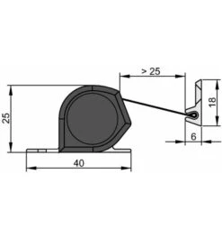 Athmer Fingersch.Rollo NR-25 L.1925mm BG Verkehrsweiß Rollo Schwarz 5 Athmer Fingersch.Rollo NR-25 L.1925mm BG Verkehrsweiß Rollo Schwarz -Burgs Tienda sonderbeschlag tuer einzelteile 1536301 czm