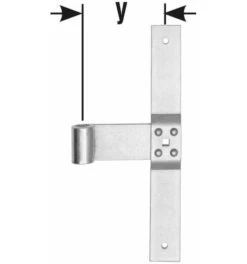 Pollmann Haustür-Mittelband D16 X300 Mm Hell Verz.
