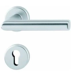 Hoppe ZT-Drückergarnitur, PZ, VK8 Amsterdam Mit Ros., Stützn., Rückholf., ALU, F1