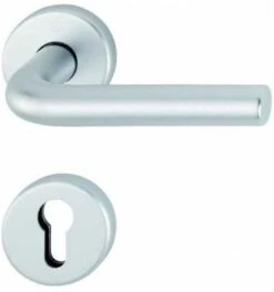 Hoppe ZT-Drückergarnitur, PZ, VK8 Bonn Mit Ros.Stützn., Rückholf., ALU, F1