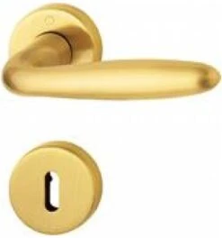 Hoppe ZT-Drückergarnitur, BB, VK8 Verona Mit Ros., Stützn., Rückholf., Mess., F98-R