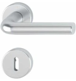 Hoppe ZT-Drückergarnitur, BB, VK8 Bonn Mit Ros.Stützn., Rückholf., ALU, F1