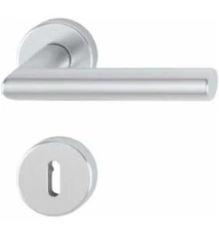 Hoppe ZT-Drückergarnitur, BB, VK8 Amsterdam Mit Ros., Stützn., Rückholf., ALU, F1