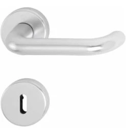 Hoppe ZT-Drückergarnitur, BB, VK8 Paris Mit Ros., Stützn., Rückholf., ALU, F1