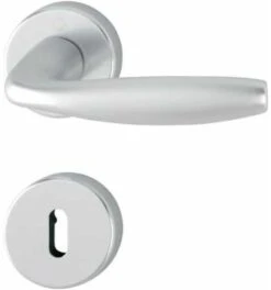 Hoppe ZT-Drückergarnitur, BB, VK8 New York Mit Ros., Stützn., Rückholf., ALU, F1