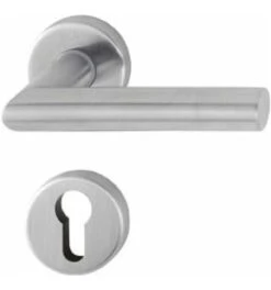 Hoppe ZT-Drückergarnitur, PZ, VK8, Amsterdam, Mit Ros., Stützn., Rückholf., EDSTA, F69