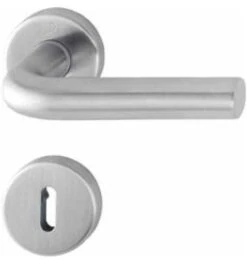 Hoppe ZT-Drückergarnitur, WC, VK8, Bonn, Mit Ros.Stützn., Rückholf., EDSTA, F69