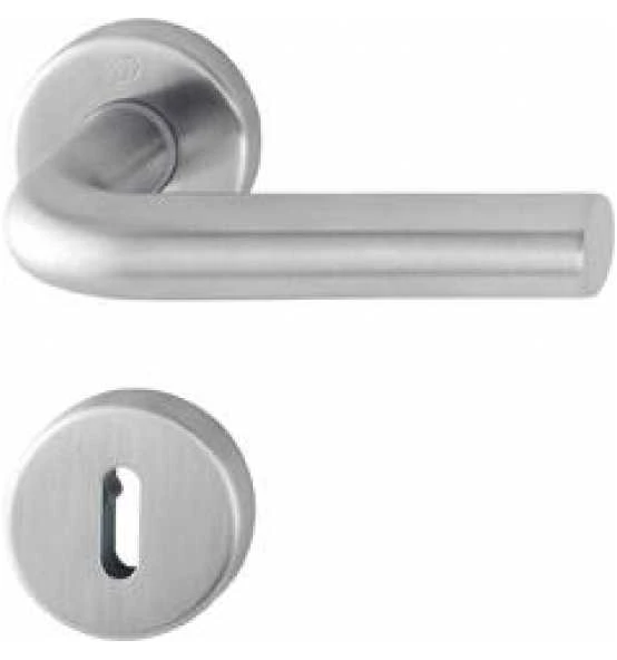 Hoppe ZT-Drückergarnitur, WC, VK8, Bonn, Mit Ros.Stützn., Rückholf., EDSTA, F69 1 Hoppe ZT-Drückergarnitur, WC, VK8, Bonn, Mit Ros.Stützn., Rückholf., EDSTA, F69