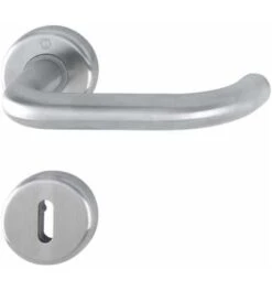 Hoppe ZT-Drückergarnitur, Mit Ros., Rund, Baden E1388Z/17KV/17KVS, BB, DIN Links-Rechts, Edelstahl