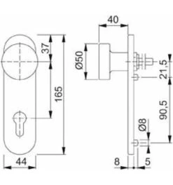 Hoppe ZT-Wechselgarnitur, PZ, E72, VK8, Bonn, Mit Kurzsch., Stützn., EDSTA, F69 7 Hoppe ZT-Wechselgarnitur, PZ, E72, VK8, Bonn, Mit Kurzsch., Stützn., EDSTA, F69 -Burgs Tienda tuerdruecker tuergriff tuerwechselgarnitur einzelteile 117095 czm