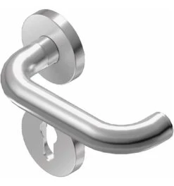 BKS Feuerschutz-Halbgarnitur Rondo Kurzschild VA PZ