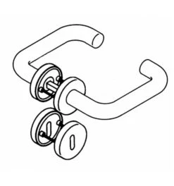 HEWI FS-Garnitur 111XAH11.130 VA XA TS 38,1-48,0mm PZ Rd.DIN L/R -Burgs Tienda tuerdruecker tuergriffgarnitur feuerschutzbeschlag einzelteile 1534690 czm