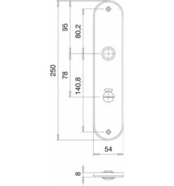 Renovierschild 206 WC VA F00 WC Entf.78mm EDI -Burgs Tienda tuergriff tuerdrueckerpaar feuerschutzbeschlag einzelteile 1535766 czm