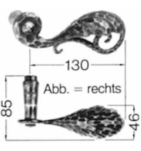 HS ROWE Haustür-Drückerlochteil Nr. 108H Ei Ls 2 HS ROWE Haustür-Drückerlochteil Nr. 108H Ei Ls – Bild 2