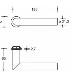 HEWI Türdrückerpaar 162PCM/162XAM VA XA M.Mini-Drückerrosette VK 8mm -Burgs Tienda tuergriff tuerdrueckerpaar tuer einzelteile 1534784 czm