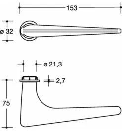 HEWI Türdrückerpaar 250PBM06.130 PA Ma 92m-92m M.Mini-Drückerrosette VK 8mm -Burgs Tienda tuergriff tuerdrueckerpaar tuer einzelteile 1534797 czm