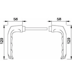 Hoppe HT-Drückerlochteil, VK10, DIN L-R, 113H, London, Ohne Rosette, ALU, F1 -Burgs Tienda tuergriff tuerdrueckerpaar tuerwechselgarnitur einzelteile 104852 czm 1