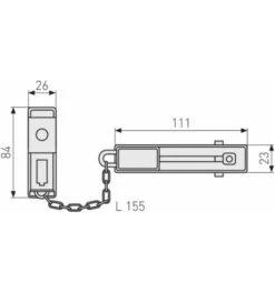 ABUS Türkette SK78 W B/DFNLI -Burgs Tienda tuerkette 1586431 czm 2