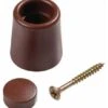Prestien & Knüppel Türpuffer D.29mm H.35mm Braun Dübelmontage
