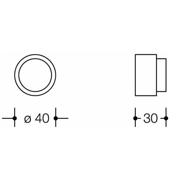 HEWI Wandtürpuffer 611.30 Ku.99 Reinweiß L.30mm 2 HEWI Wandtürpuffer 611.30 Ku.99 Reinweiß L.30mm – Bild 2