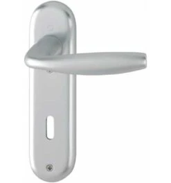 Hoppe Zimmertür-Drückergarnitur, PZ, E72VK8 New York Mit Kurzschild, ALU, F1