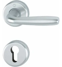 Hoppe Rosettengrt.Maribor 1766/17KV/17KVS Alu.F1 Rd.PZ DIN L/R D/D