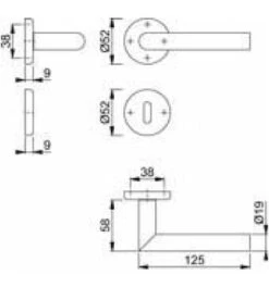 Hoppe E1444Z/17KV/17KVS Utrecht PZ F69 -Burgs Tienda tuerstaerke 38 42 117406 czm