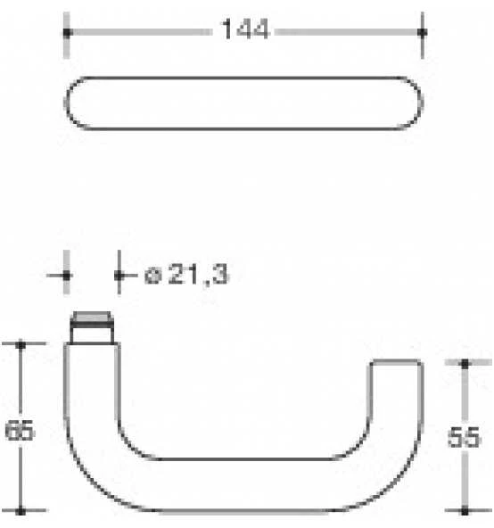 HEWI Halbgarnitur 111XAH22.130 VA XA 4-KT.8mm Schutzrosette 3 HEWI Halbgarnitur 111XAH22.130 VA XA 4-KT.8mm Schutzrosette – Bild 3