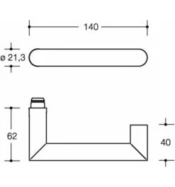 HEWI Zimmergarnitur 162PBR01.530 PA Ma 90m BB-Buntbart DIN L/R -Burgs Tienda tuerstaerke 38 43 1534694 czm 3