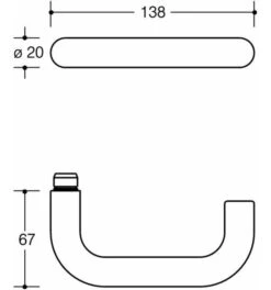 HEWI Kurzschildgarnitur 111R01.110 90 Ku.90 PZ Rd Drückergrt. -Burgs Tienda tuerstaerke 38 47 1534687 czm