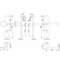 Hoppe SiWeGrt86G/3331/3310/1400SST ES1 F1 8 PZ-72 42-47 -Burgs Tienda weitere garnituren 117134 czm
