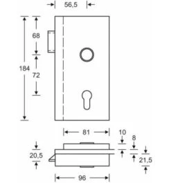 FSB ZT-Ganzglastürschloss, PZ, E72, VK8, TS8-10, D56, DL, ER, Mod. 4220, Ma. Edelstahl -Burgs Tienda weitere 117241 czm 1