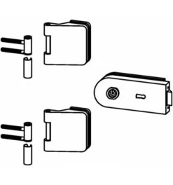 Dormakaba Glastürbeschlag STUDIO Rondo/OFFICE Junior LM Dark Niro BB Drückerf.vorn